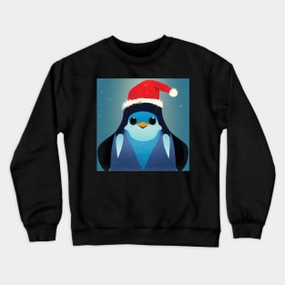 Penguin in Santa Hat Crewneck Sweatshirt